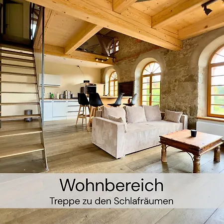 Exklusive Galeriewohnung Mit Privatsauna Und 2 Kaminen Apartman Großharthau