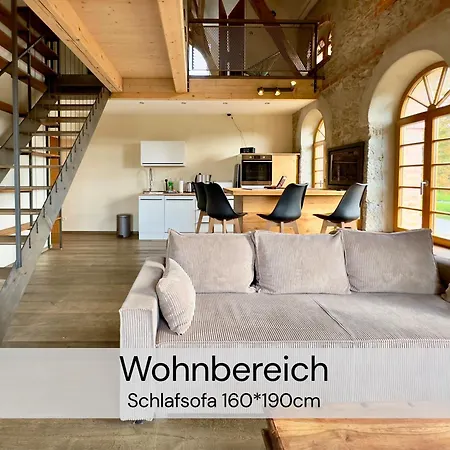 Exklusive Galeriewohnung Mit Privatsauna Und 2 Kaminen * Großharthau