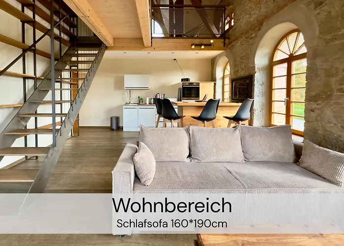 Hexenburgbeidresden 3 Architektengaleriewohnung Mit Eigener Sauna, 2 Kaminen - Naehe Saechsische Schweiz Dresden * Großharthau